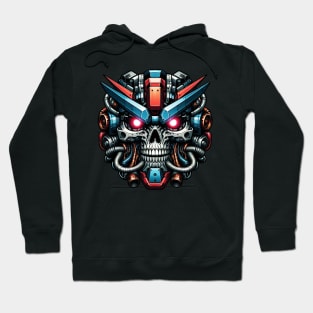 Biomech Skull S01 D97 Hoodie